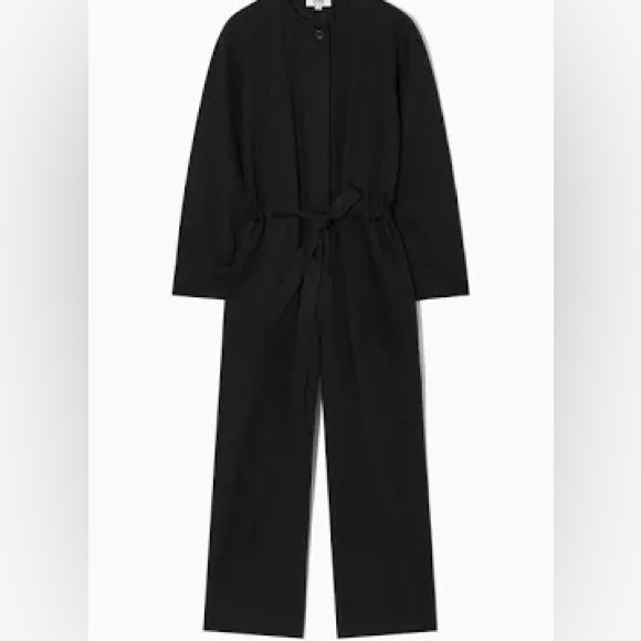 COS Black Long Sleeve Belted Jumpsuit Oversized Size XS - Picture 2 of 12